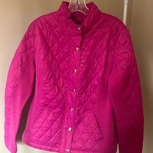 COPY - Merona quilted pink jacket.